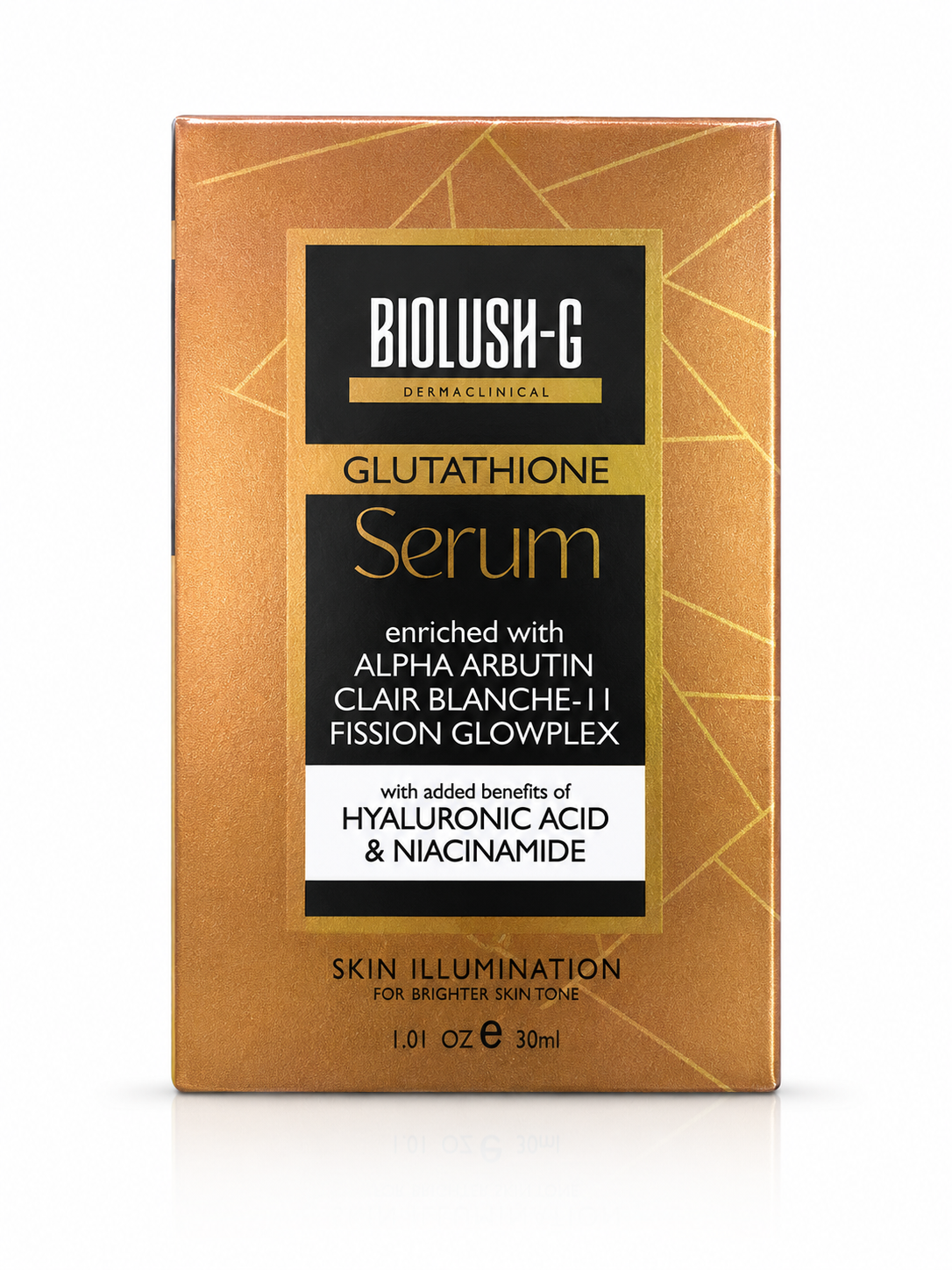 Biolush-G Dermaclinical Glutathione Serum – Alpha Arbutin, Hyaluronic Acid & Niacinamide | 30ml
