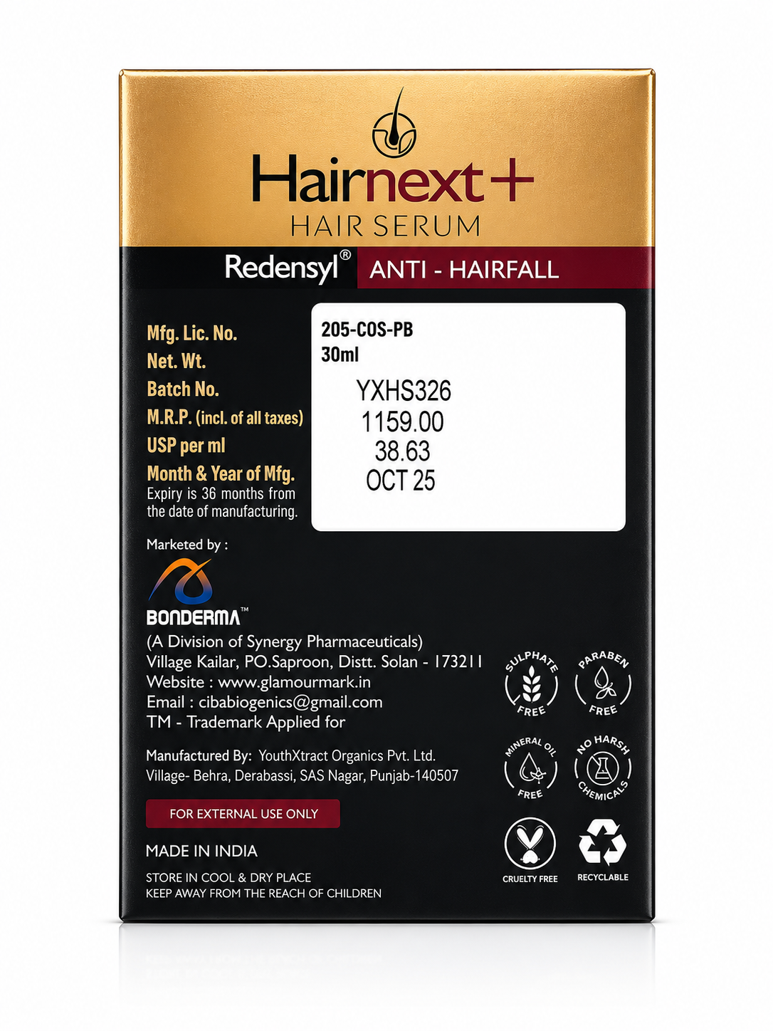 Hairnext+ Redensyl Anti-Hairfall Dermaclinical Hair Serum 30ml