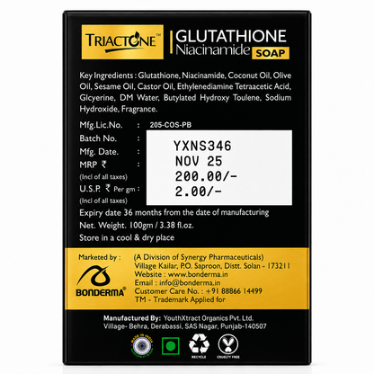 Triactone Glutathione Niacinamide Daily Skin Brightening Soap 100g