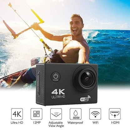 4K Ultra HD Action Camera with WiFi & Waterproof Case