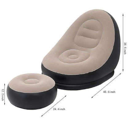 Inflatable Sofa Chair with Ottoman & Electric Pump
